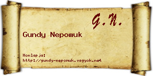 Gundy Nepomuk névjegykártya