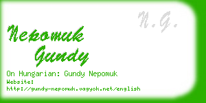 nepomuk gundy business card